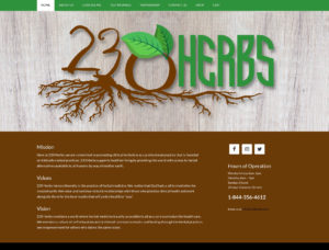 230 Herbs website design