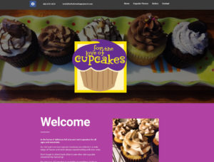 For the love of cupcakes website design
