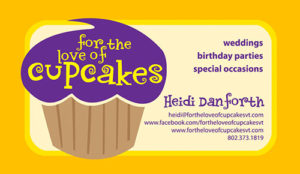 For the love of cupcakes business card