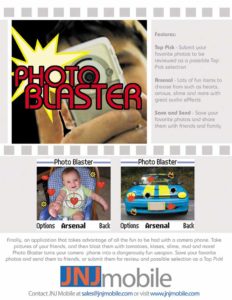 JNJ Mobile Photo Blaster Poster