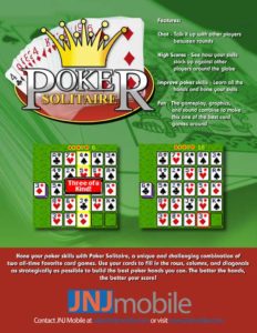 JNJ Mobile Poker Solitaire poster