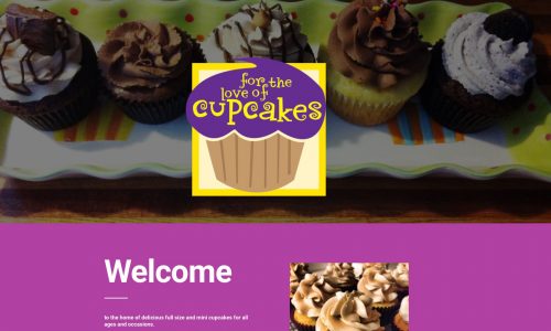 For the love of cupcakes website design